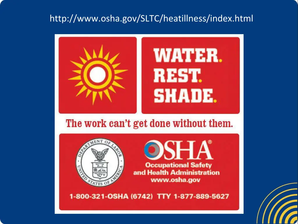 http www osha gov sltc heatillness index html