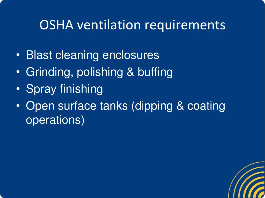 osha ventilation requirements