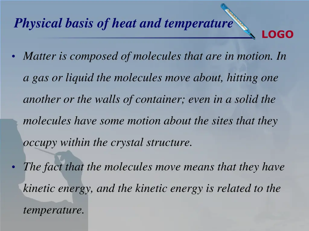 physical basis of heat and temperature