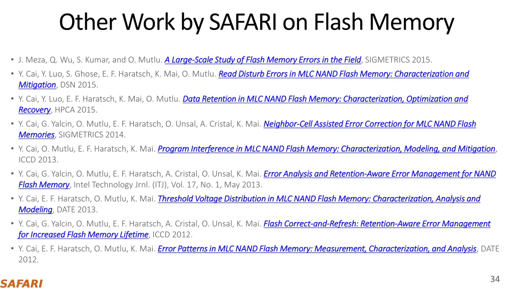 other work by safari on flash memory