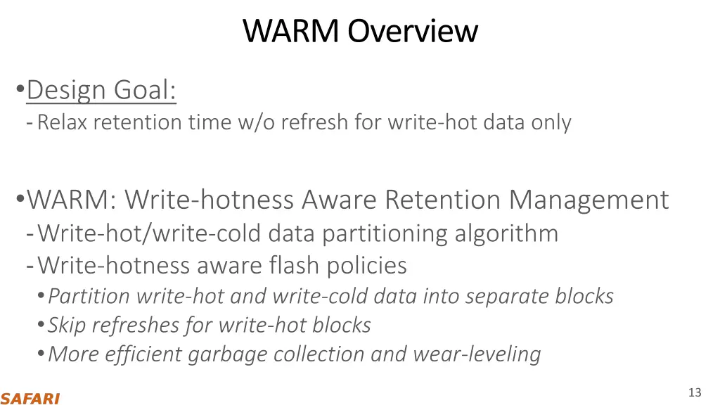 warm overview