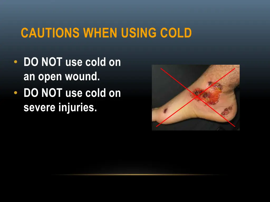 cautions when using cold 1