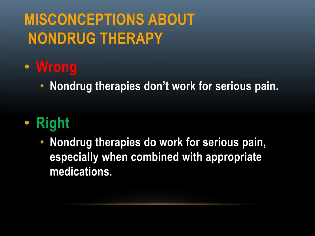 misconceptions about nondrug therapy 2