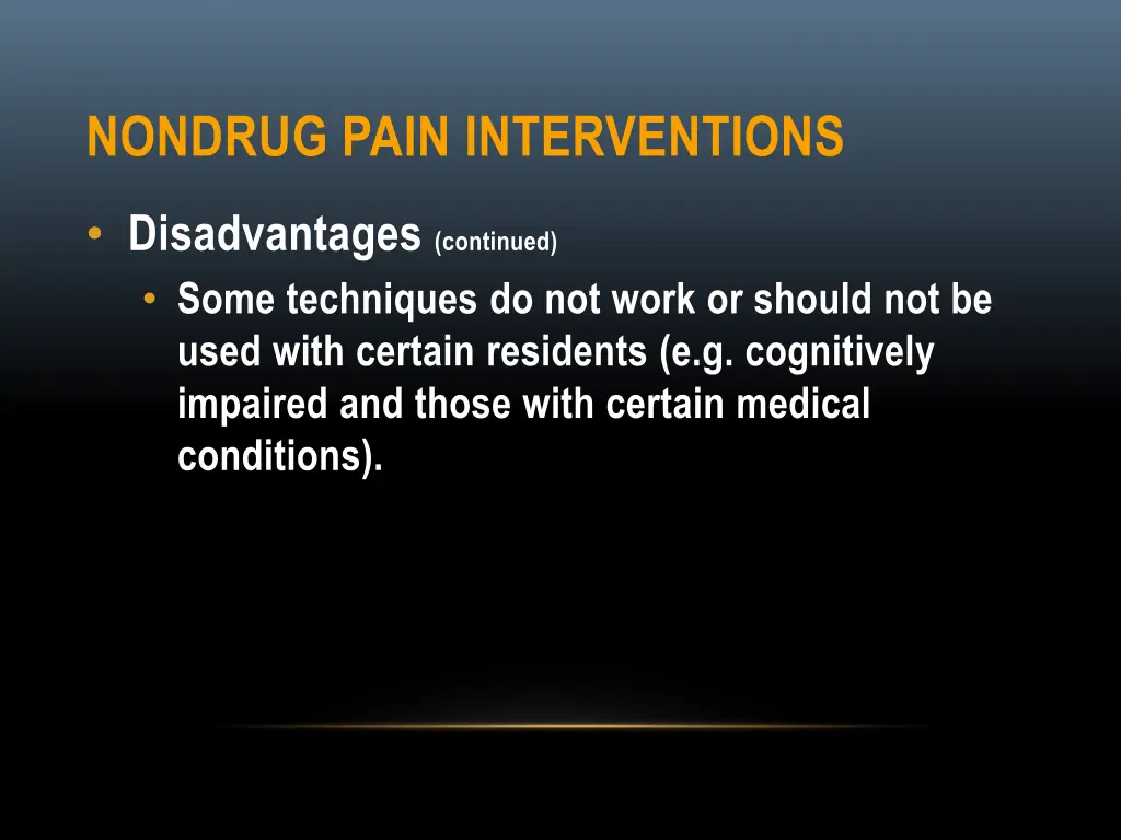 nondrug pain interventions 2