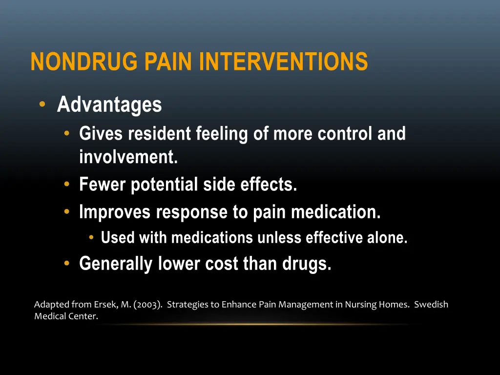 nondrug pain interventions