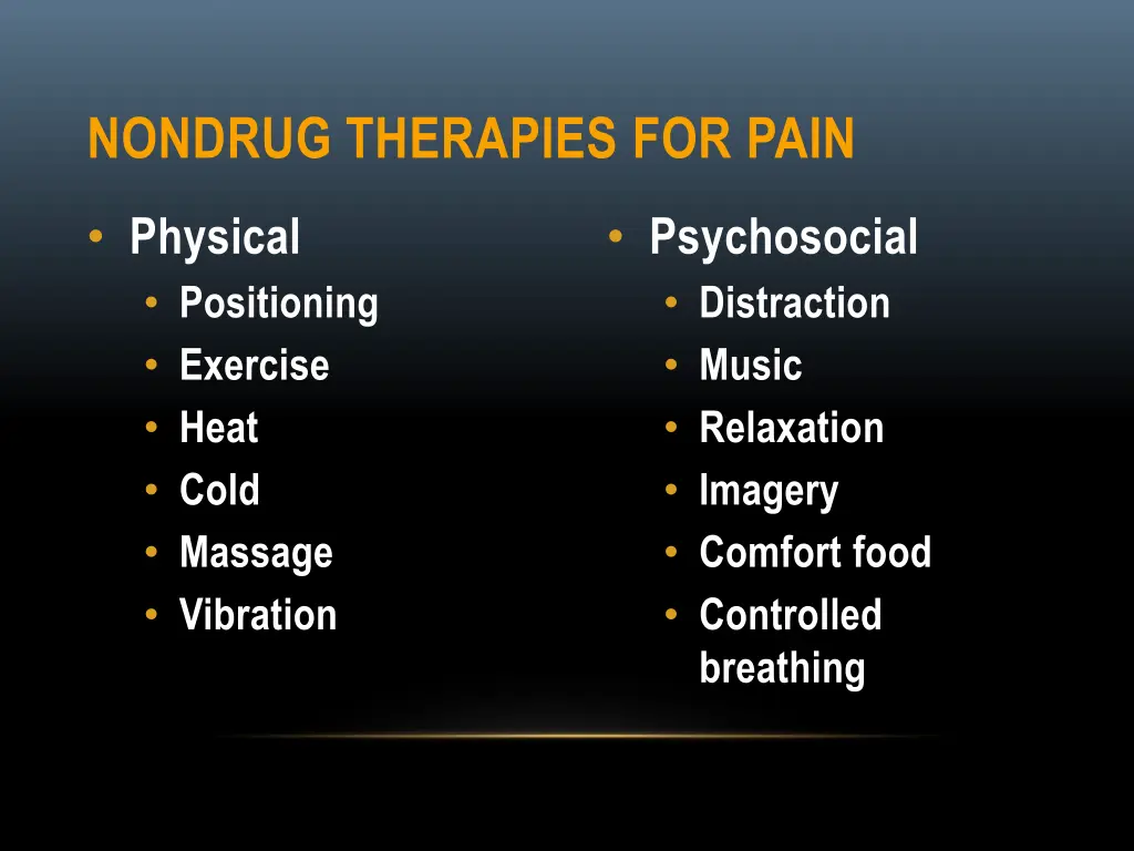 nondrug therapies for pain