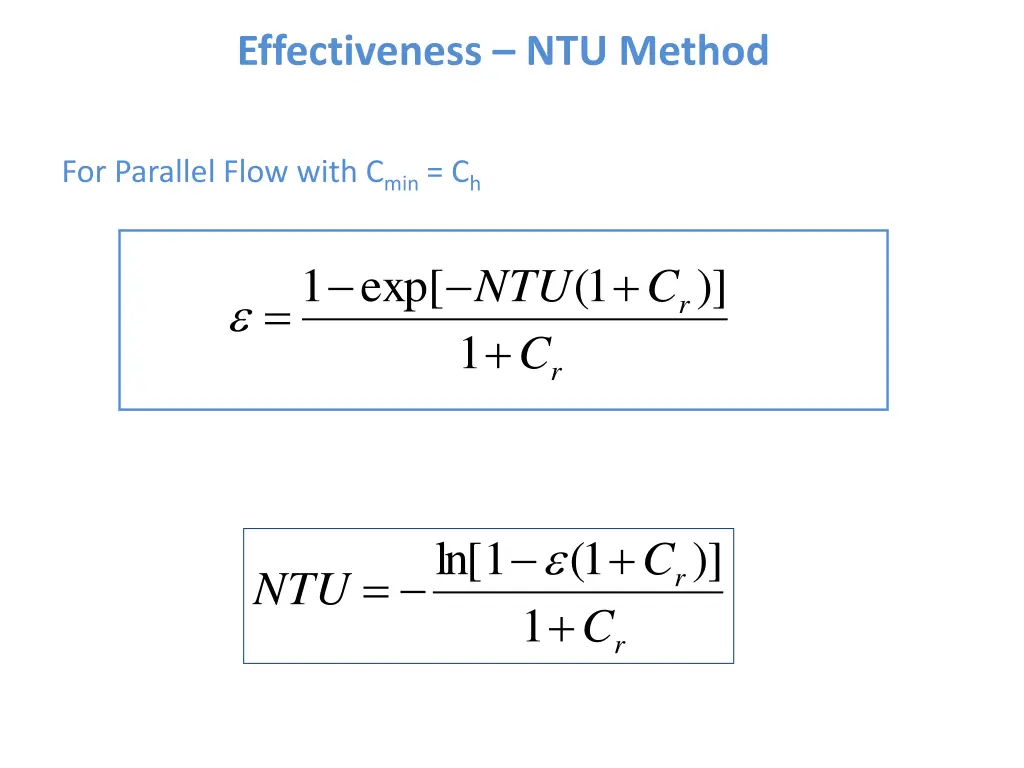 effectiveness ntu method 2