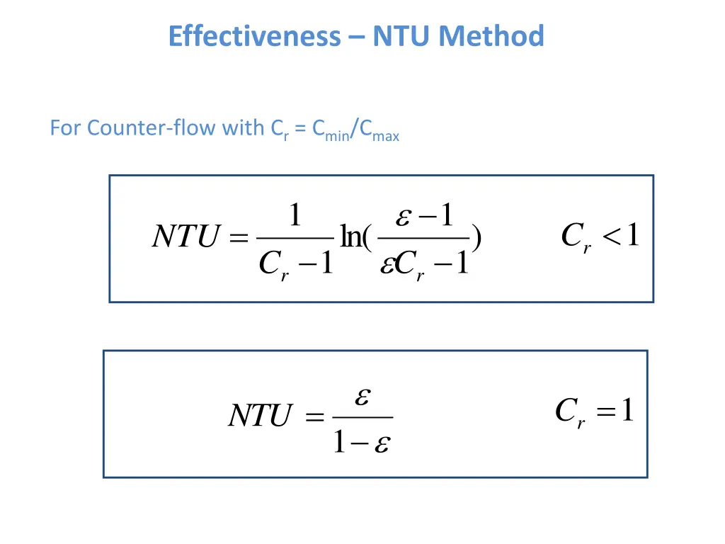 effectiveness ntu method 4