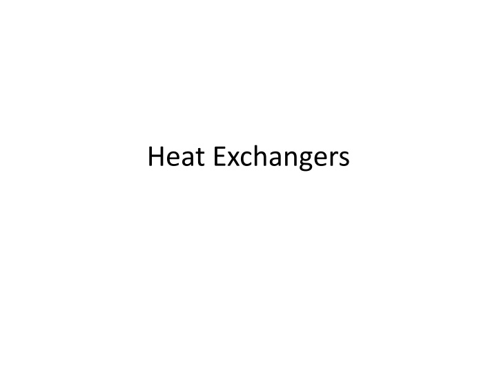 heat exchangers