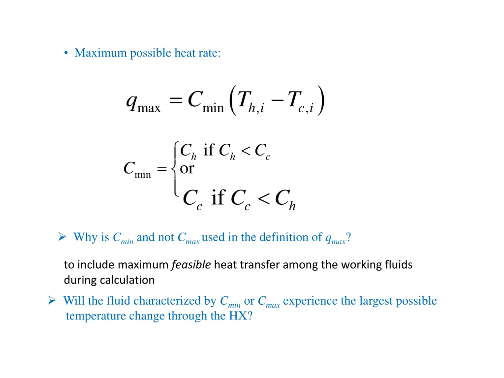 maximum possible heat rate