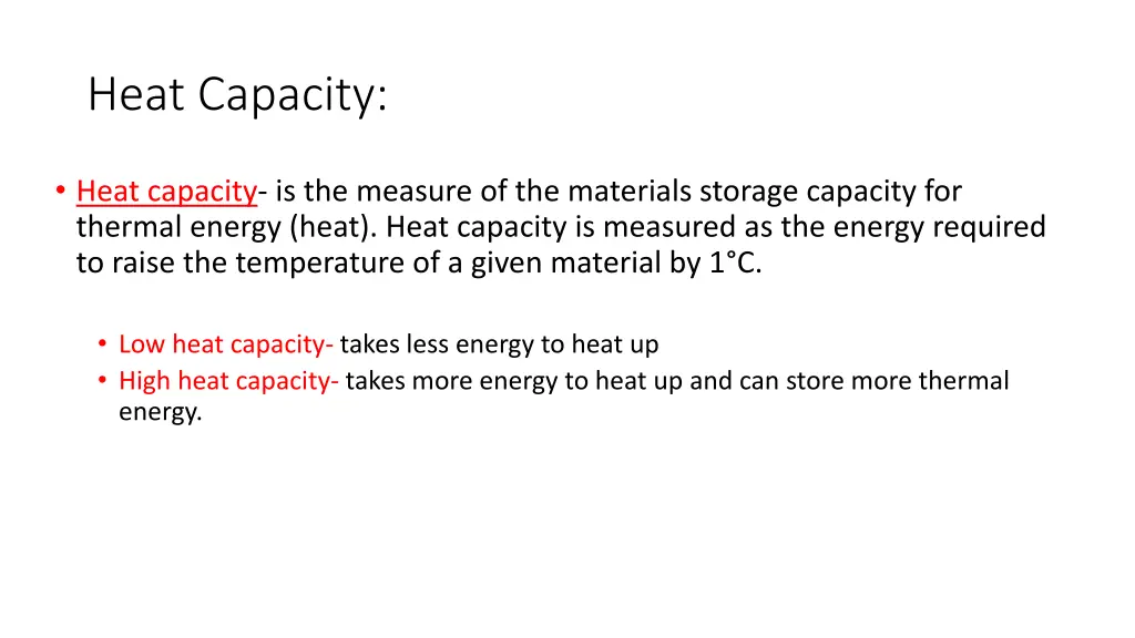 heat capacity