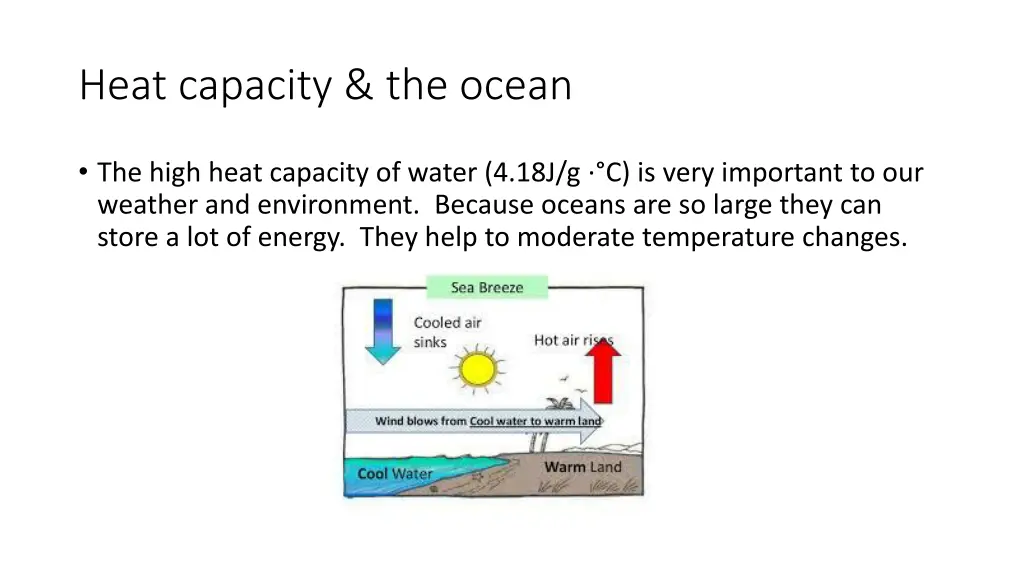 heat capacity the ocean