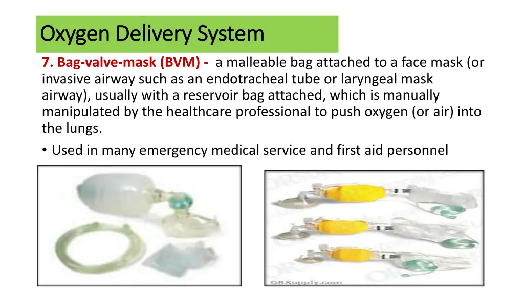 oxygen delivery system oxygen delivery system 6