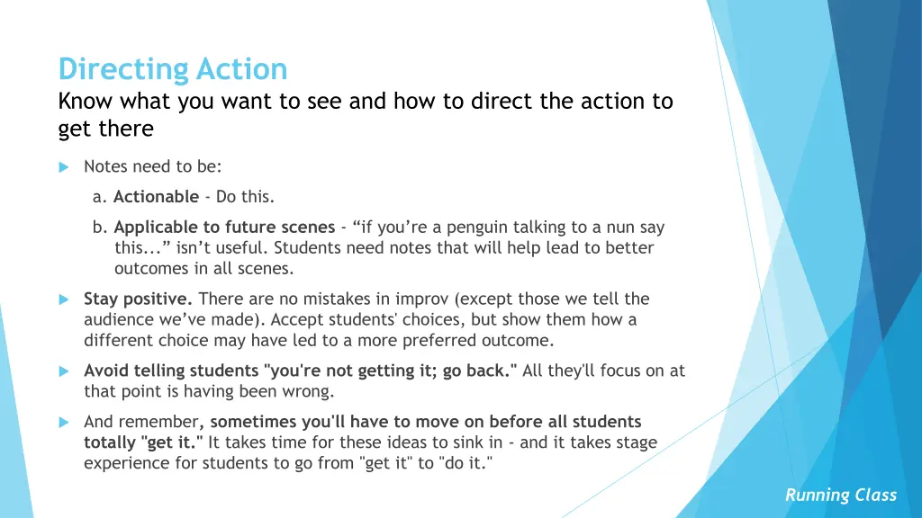 directing action know what you want