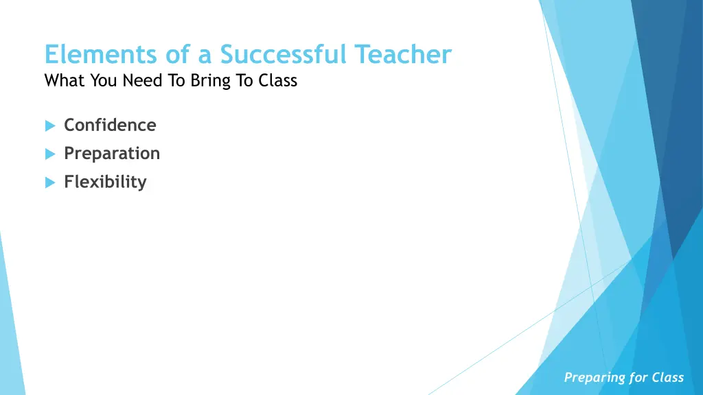 elements of a successful teacher what you need