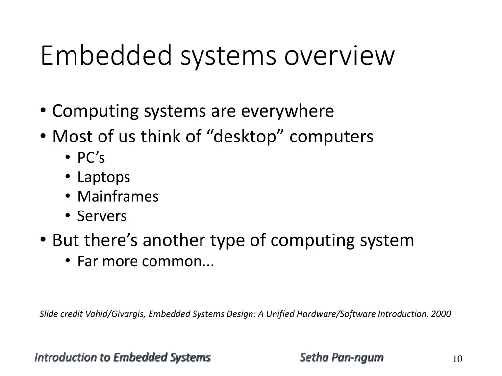 embedded systems overview