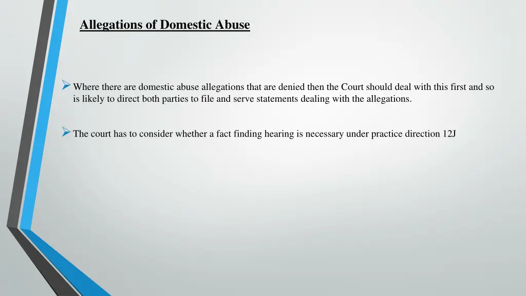 allegations of domestic abuse