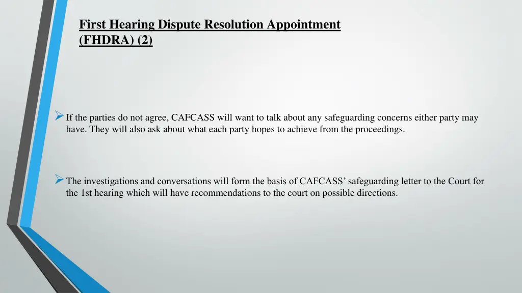 first hearing dispute resolution appointment