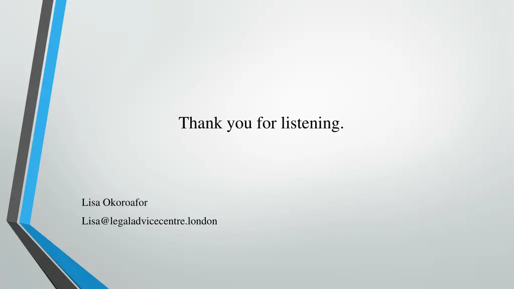 thank you for listening