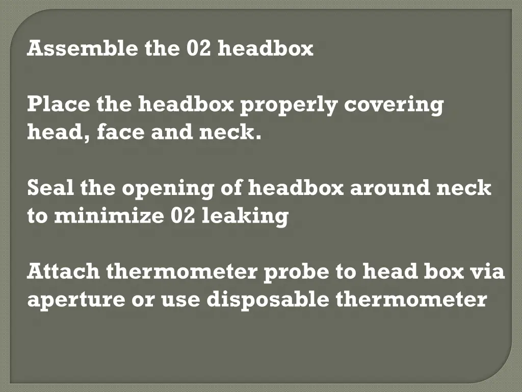 assemble the 02 headbox