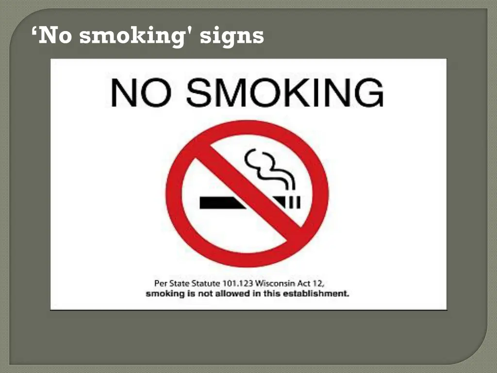 no smoking signs