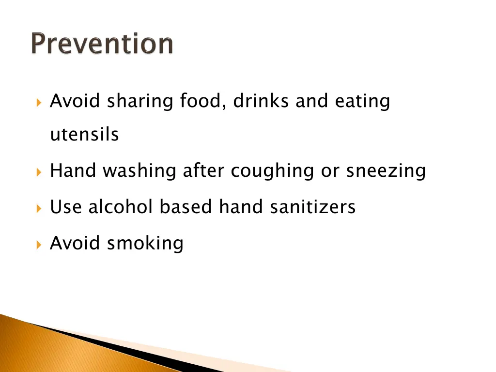 avoid sharing food drinks and eating utensils