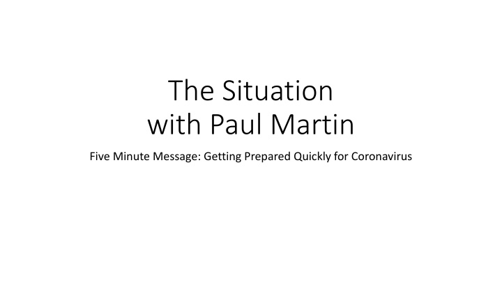 the situation with paul martin