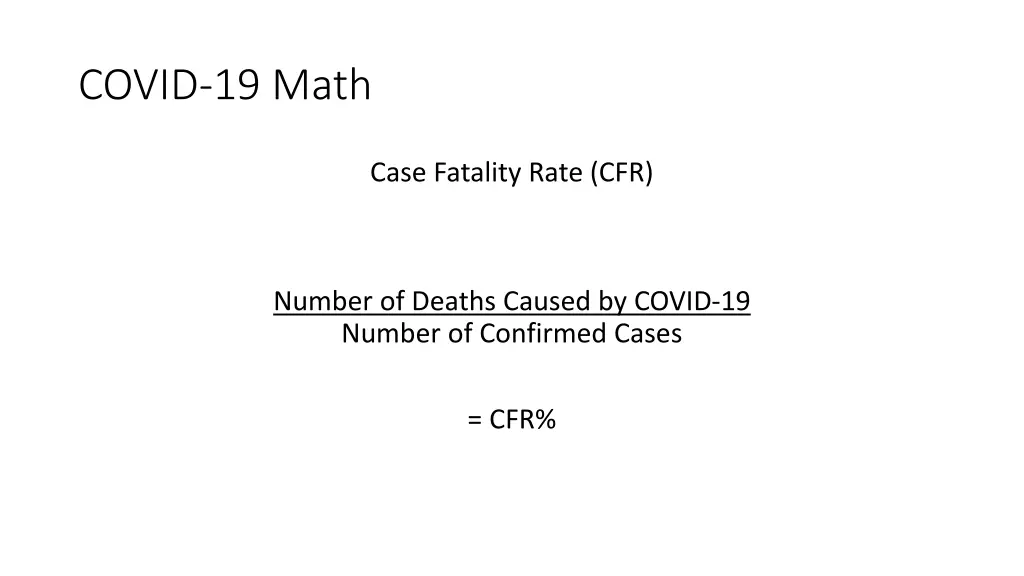 covid 19 math