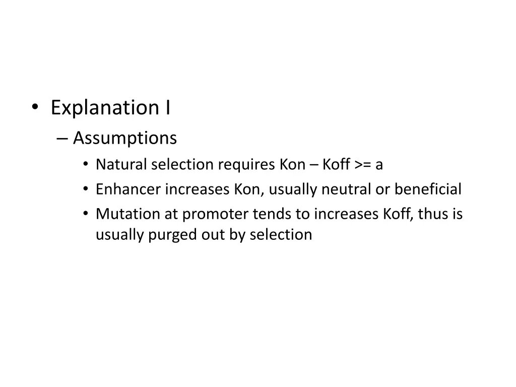 explanation i assumptions natural selection