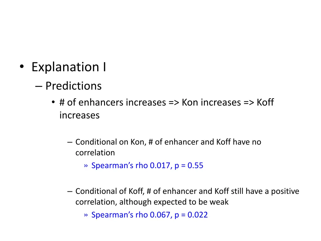 explanation i predictions of enhancers increases 1