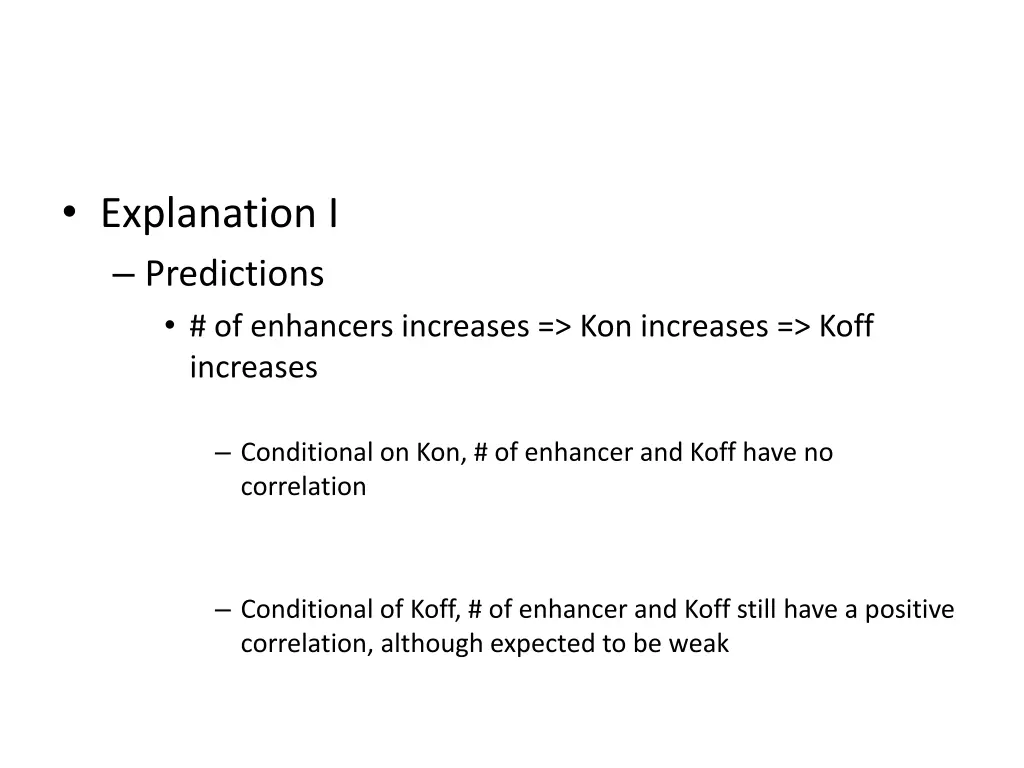 explanation i predictions of enhancers increases