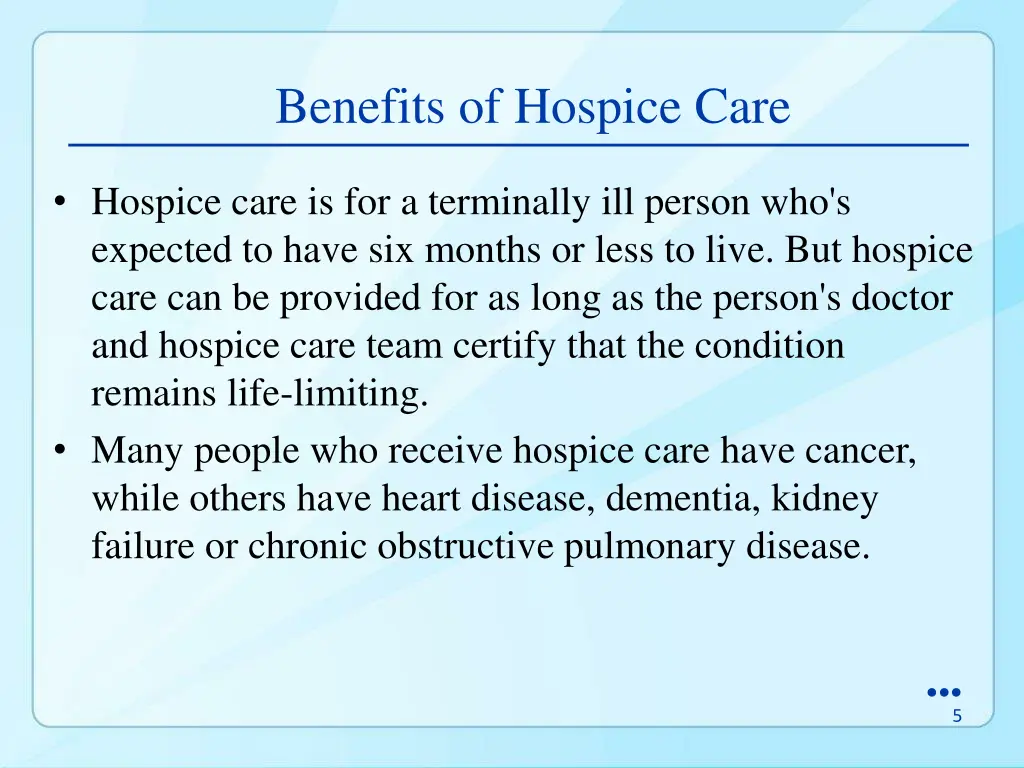 benefits of hospice care