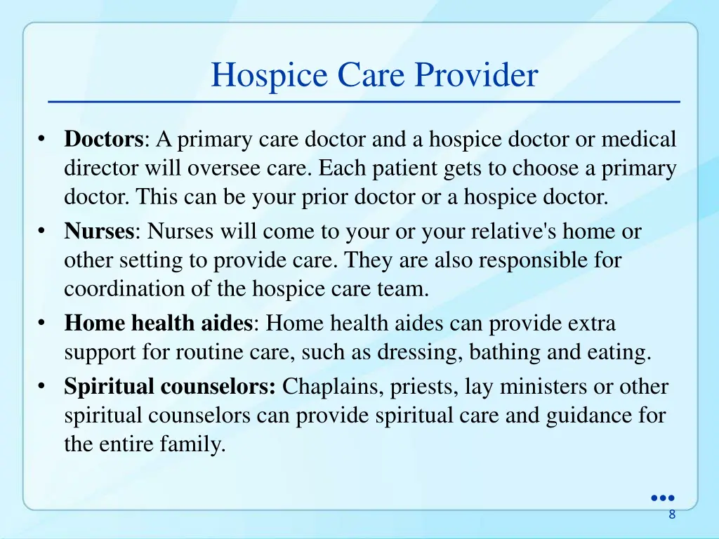 hospice care provider 1