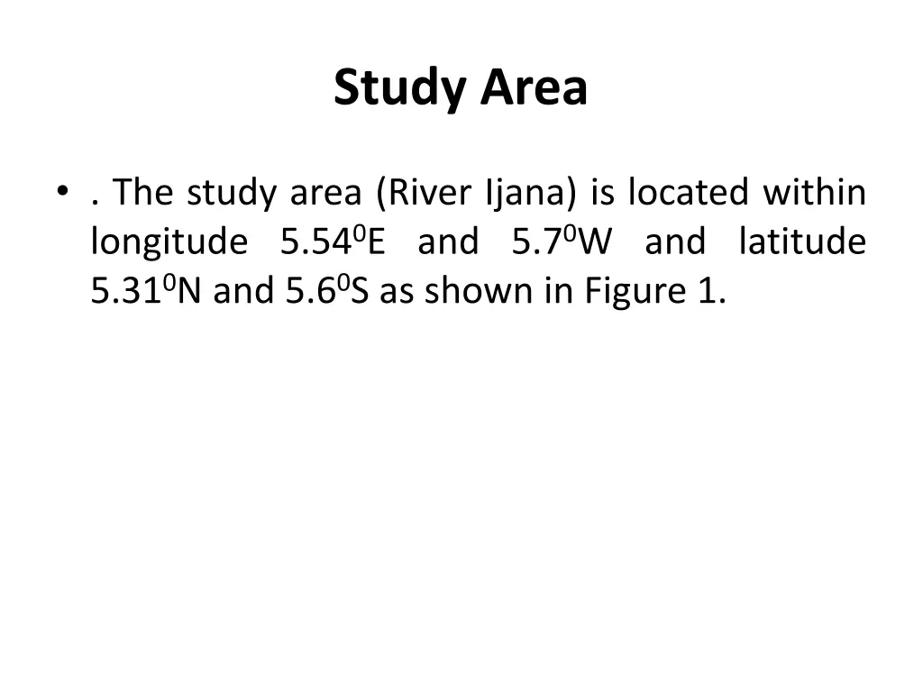 study area