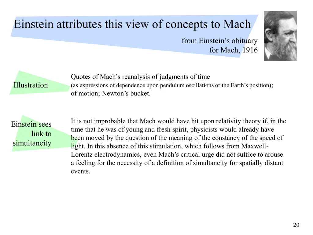 einstein attributes this view of concepts to mach 1