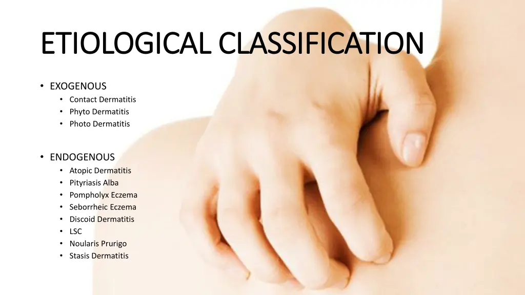 etiological classification etiological