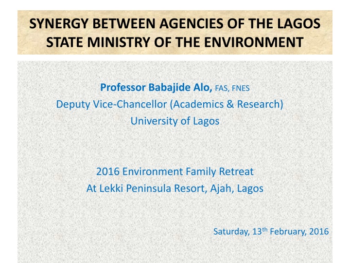 synergy between agencies of the lagos state