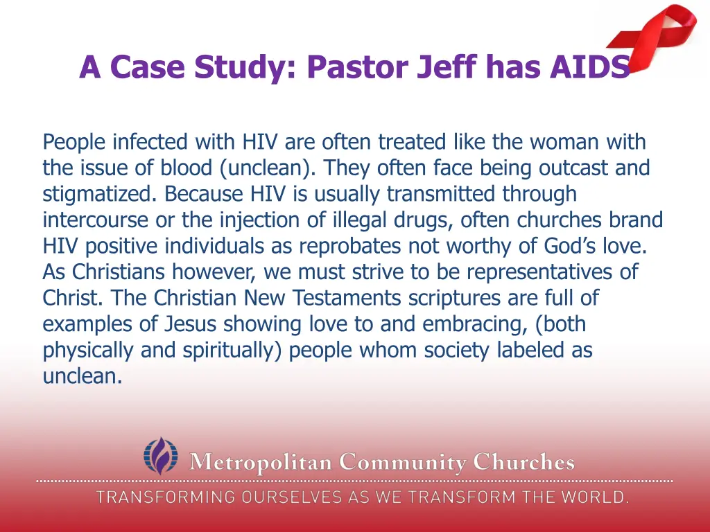 a case study pastor jeff has aids 3