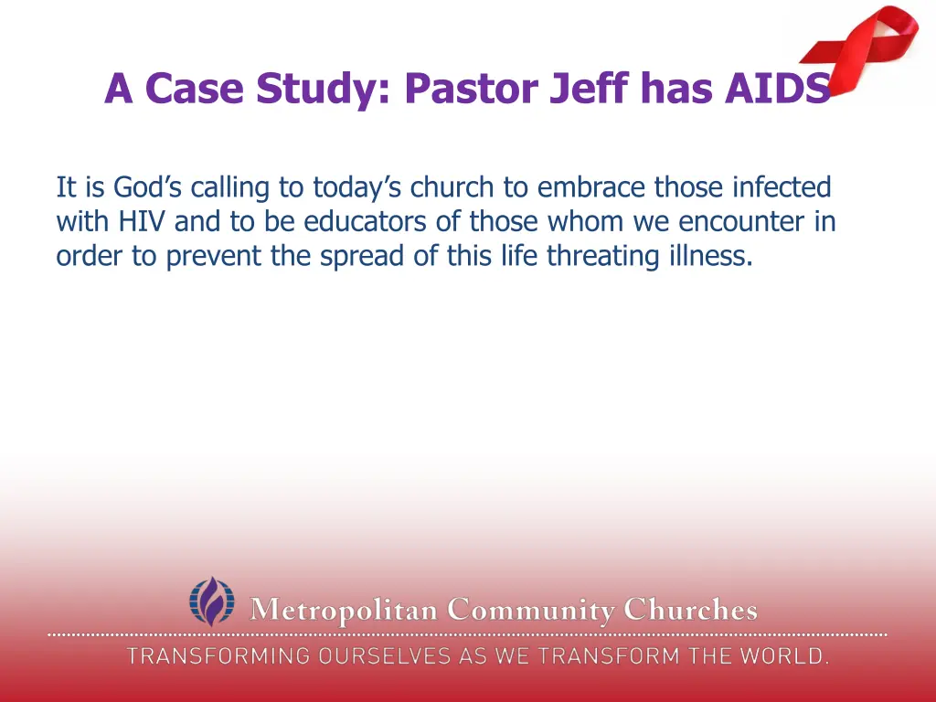 a case study pastor jeff has aids 4