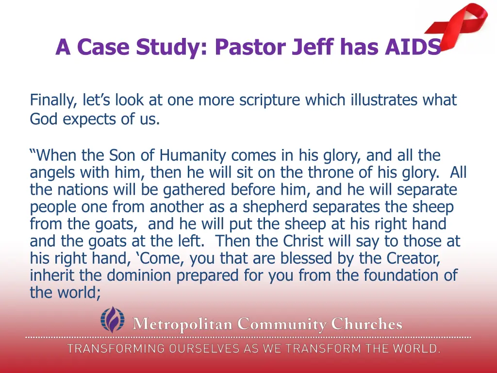 a case study pastor jeff has aids 5