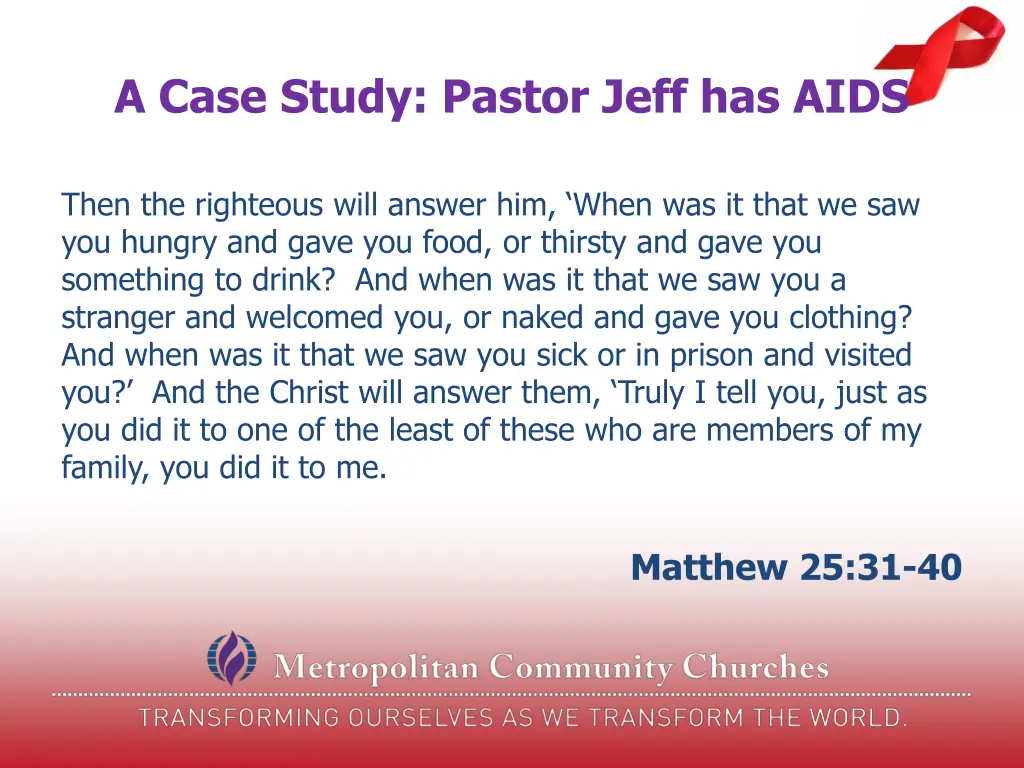 a case study pastor jeff has aids 7