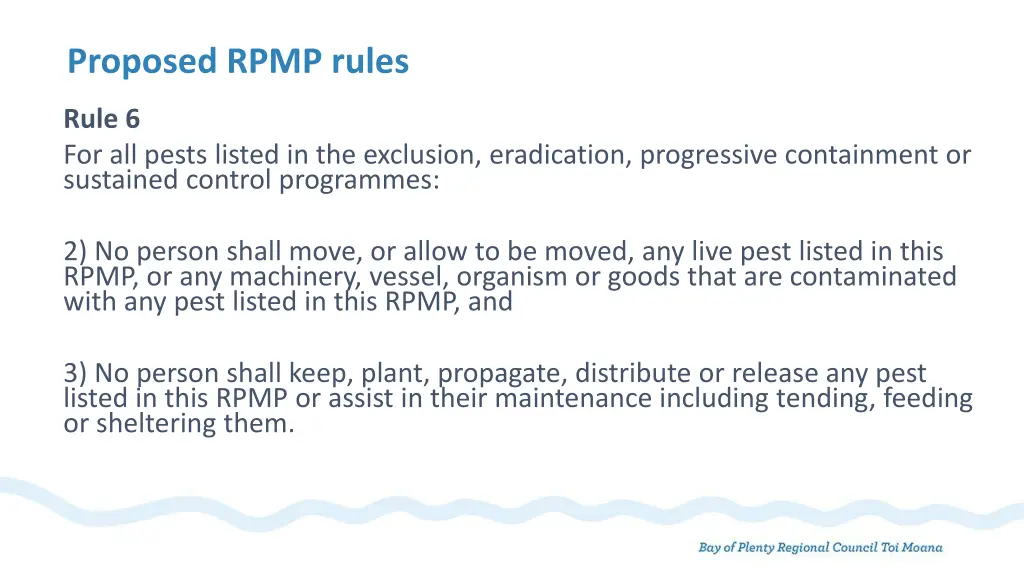 proposed rpmp rules