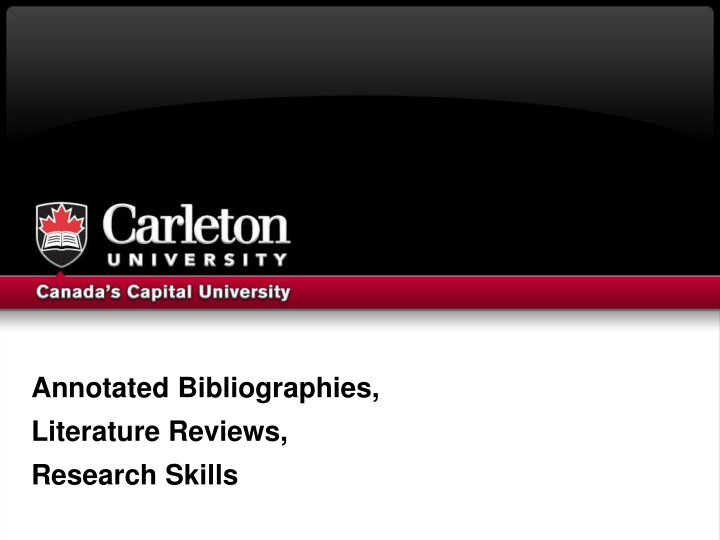 annotated bibliographies literature reviews