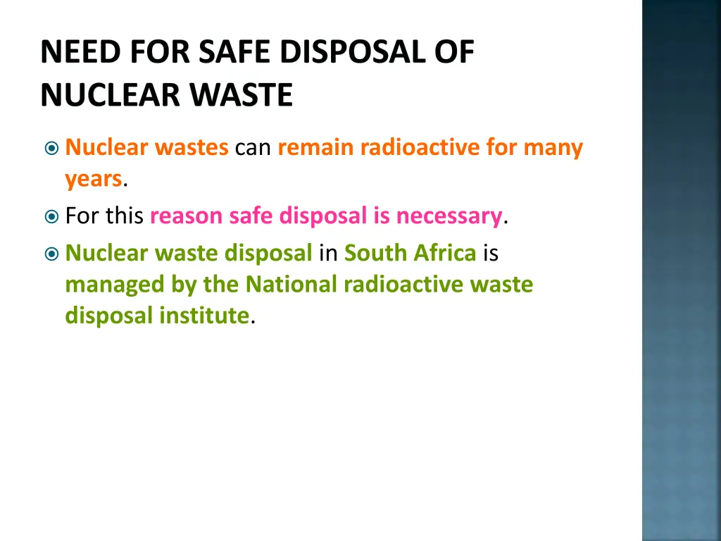 need for safe disposal of nuclear waste 2