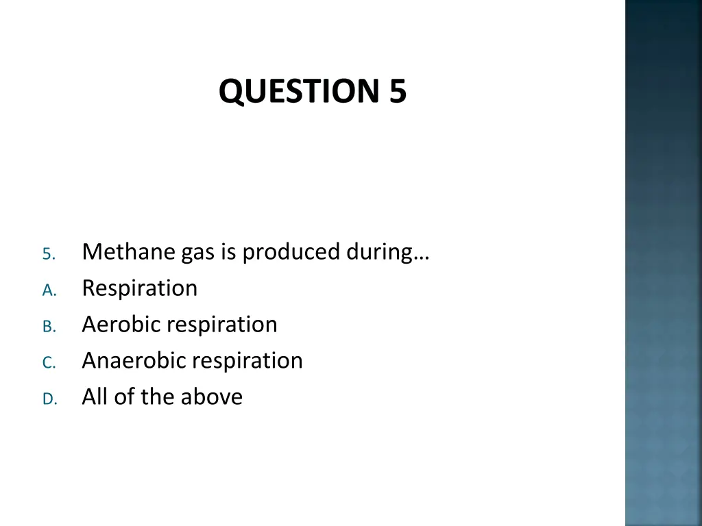 question 5