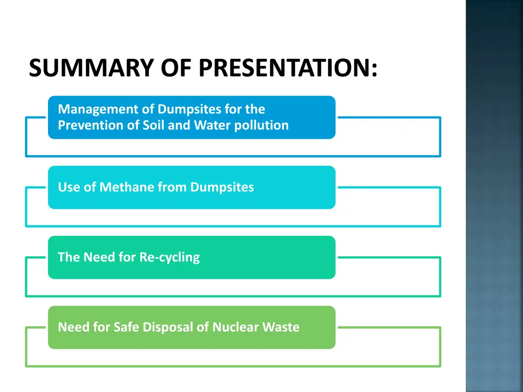 summary of presentation 1