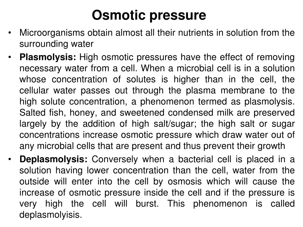 osmotic pressure