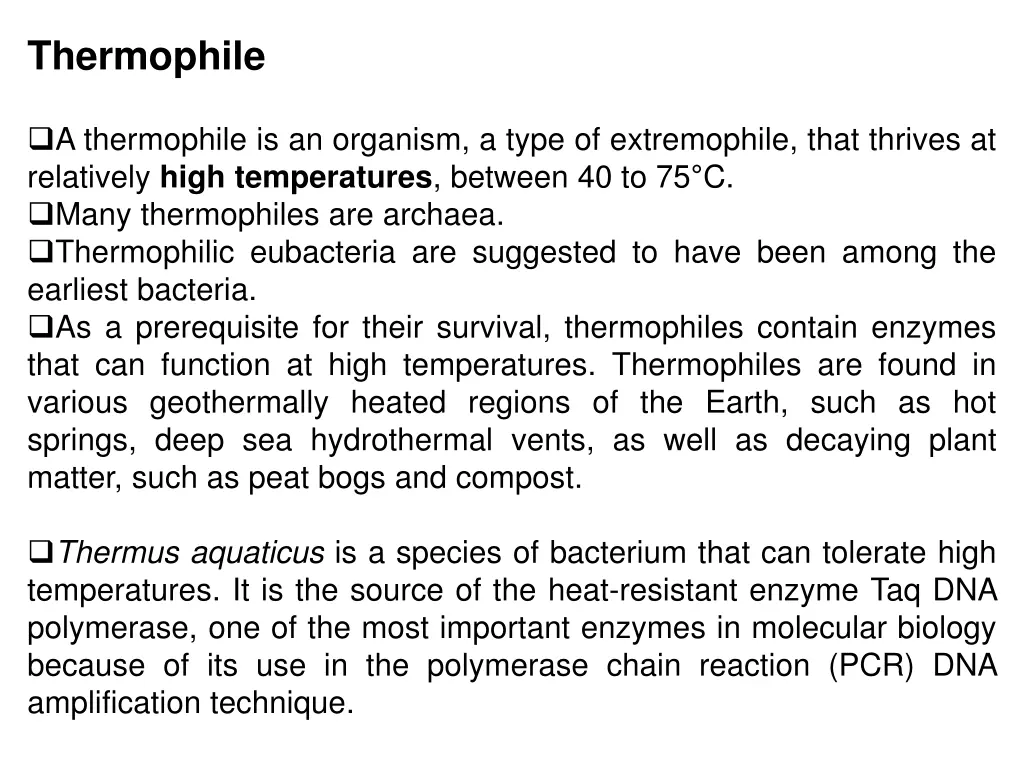 thermophile