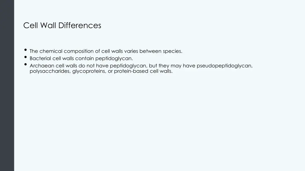 cell wall differences