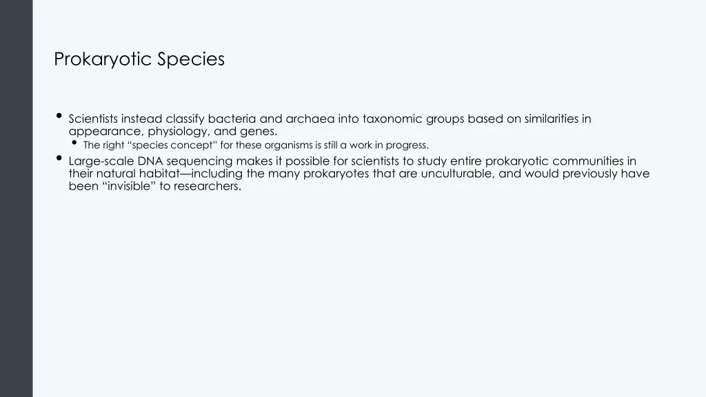 prokaryotic species